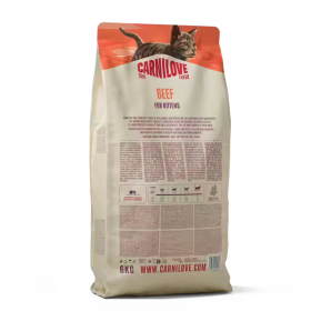 Ултра премиум суха храна за подрастващи котенца Carnilove TRUE FRESH Beef Dry Food for Kittens със 70% прясно говеждо месо 400гр